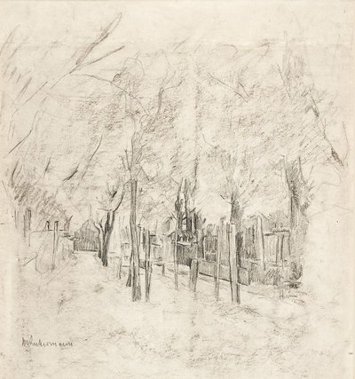 Dutch Village Street in Katwijk by Max Liebermann